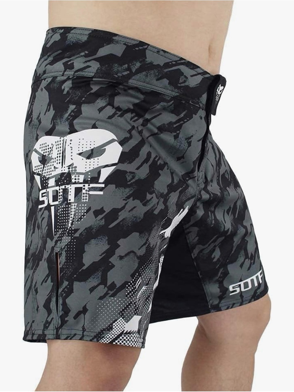 SOTF Boxing Shorts Men’s Size XL Training Fight Black,‎ Gray